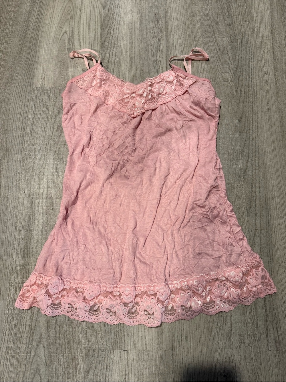 Vintage Studio Y pink lace-trim camisole Size M